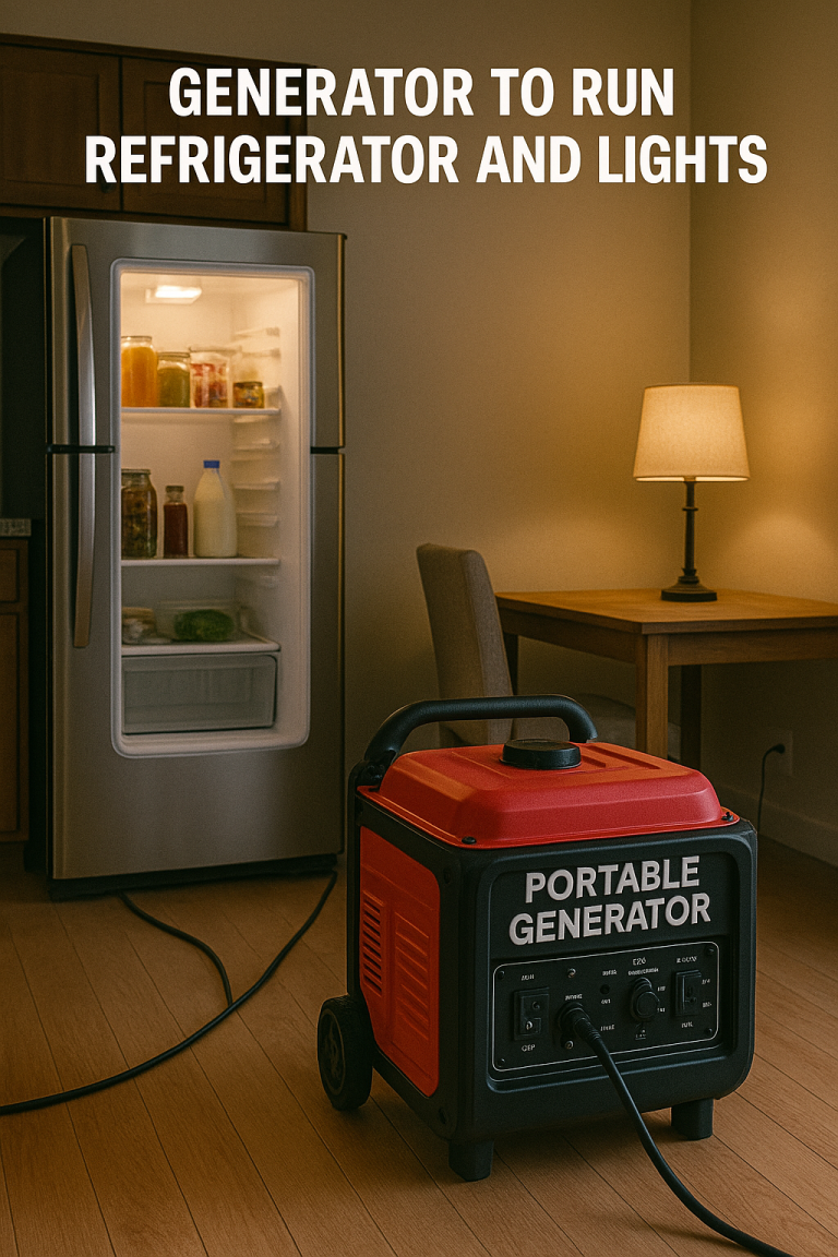 Generator to Run Refrigerator and Lights – A Reliable Power Backup Guide