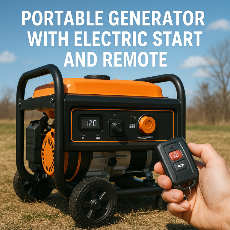 Portable Generator with Electric Start and Remote – Power at the Push of a Button