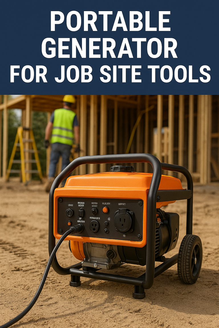 Portable Generator for Job Site Tools – Power Where You Work